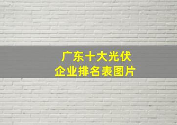 广东十大光伏企业排名表图片