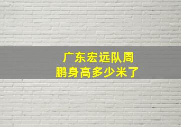 广东宏远队周鹏身高多少米了