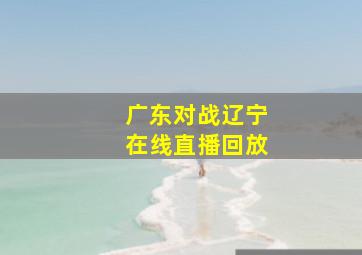 广东对战辽宁在线直播回放