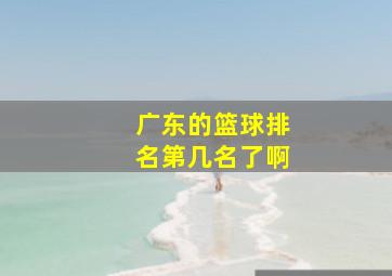 广东的篮球排名第几名了啊