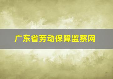 广东省劳动保障监察网