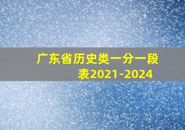 广东省历史类一分一段表2021-2024