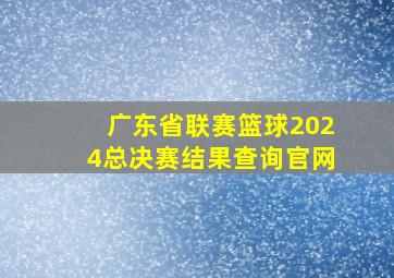 广东省联赛篮球2024总决赛结果查询官网