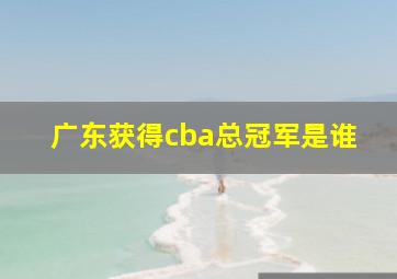 广东获得cba总冠军是谁