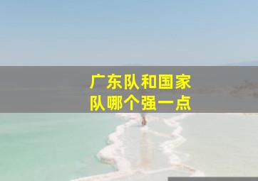 广东队和国家队哪个强一点