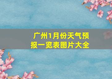 广州1月份天气预报一览表图片大全