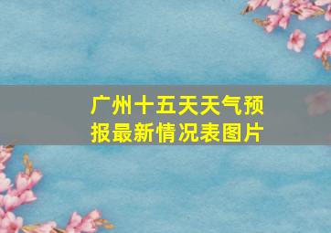 广州十五天天气预报最新情况表图片