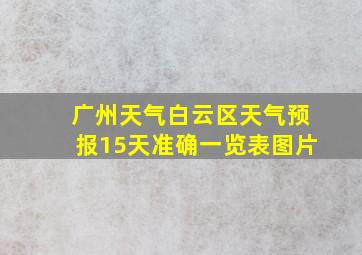 广州天气白云区天气预报15天准确一览表图片