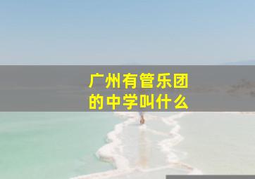 广州有管乐团的中学叫什么