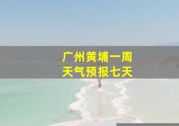 广州黄埔一周天气预报七天