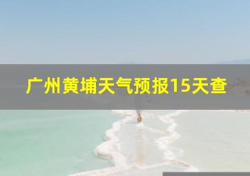 广州黄埔天气预报15天查