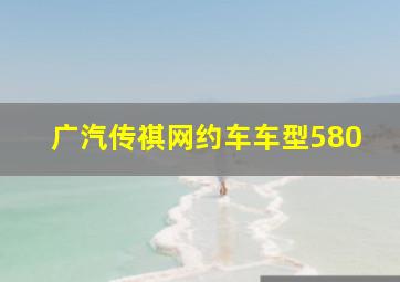 广汽传祺网约车车型580