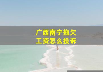 广西南宁拖欠工资怎么投诉