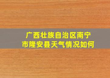 广西壮族自治区南宁市隆安县天气情况如何