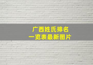 广西姓氏排名一览表最新图片