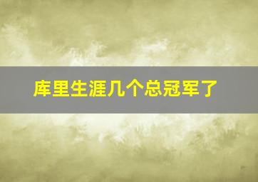 库里生涯几个总冠军了