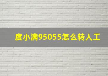 度小满95055怎么转人工