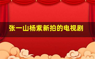 张一山杨紫新拍的电视剧