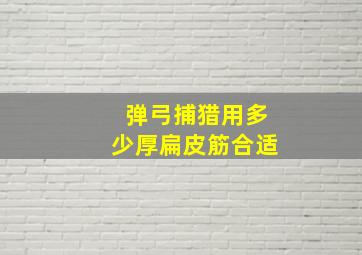 弹弓捕猎用多少厚扁皮筋合适