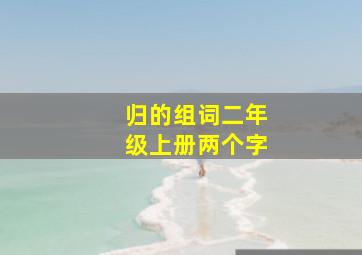 归的组词二年级上册两个字