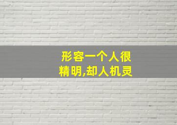 形容一个人很精明,却人机灵