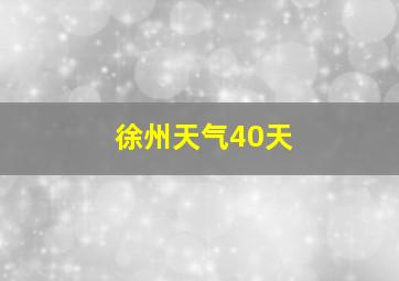 徐州天气40天