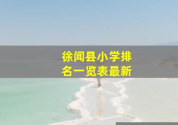 徐闻县小学排名一览表最新