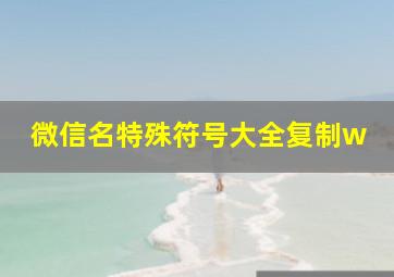 微信名特殊符号大全复制w