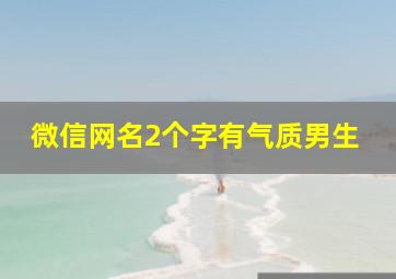 微信网名2个字有气质男生