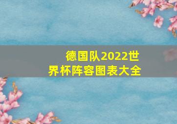 德国队2022世界杯阵容图表大全