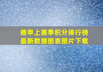 德甲上赛季积分排行榜最新数据图表图片下载