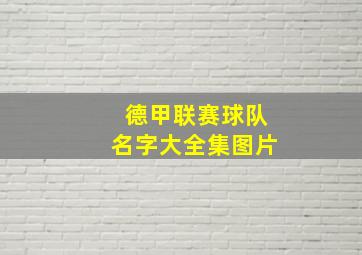 德甲联赛球队名字大全集图片