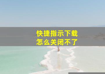 快捷指示下载怎么关闭不了