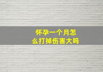 怀孕一个月怎么打掉伤害大吗