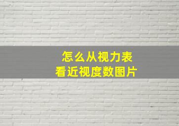 怎么从视力表看近视度数图片