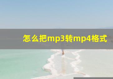 怎么把mp3转mp4格式