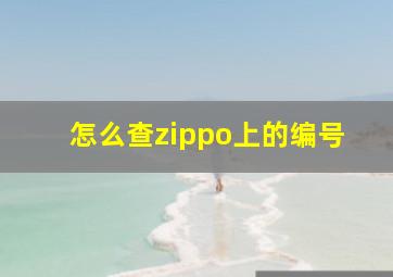 怎么查zippo上的编号