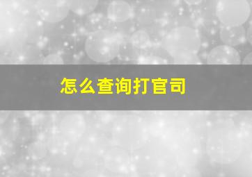 怎么查询打官司