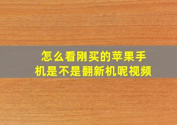 怎么看刚买的苹果手机是不是翻新机呢视频