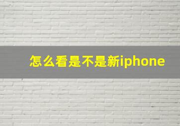 怎么看是不是新iphone