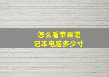 怎么看苹果笔记本电脑多少寸