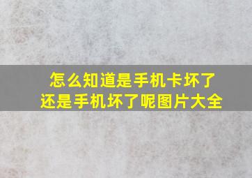 怎么知道是手机卡坏了还是手机坏了呢图片大全