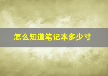 怎么知道笔记本多少寸