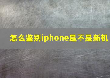 怎么鉴别iphone是不是新机