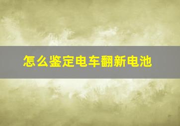 怎么鉴定电车翻新电池