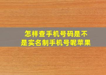 怎样查手机号码是不是实名制手机号呢苹果