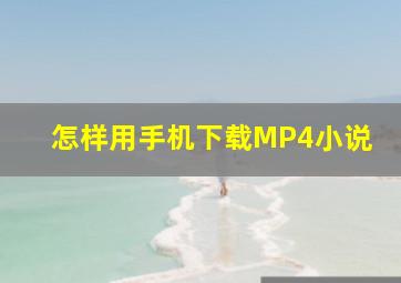 怎样用手机下载MP4小说