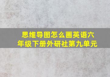 思维导图怎么画英语六年级下册外研社第九单元