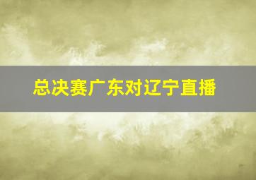 总决赛广东对辽宁直播