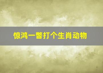 惊鸿一瞥打个生肖动物